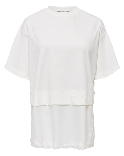 Only - ONLMexa Lace T-shirt - Cloud Dancer